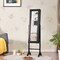 Costway Mirrored Jewelry Cabinet Organizer w/18 LED lights Black